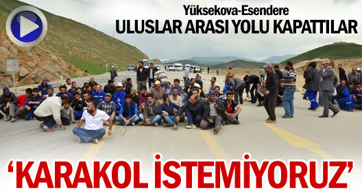 Yüksekova’da karakol protestosu