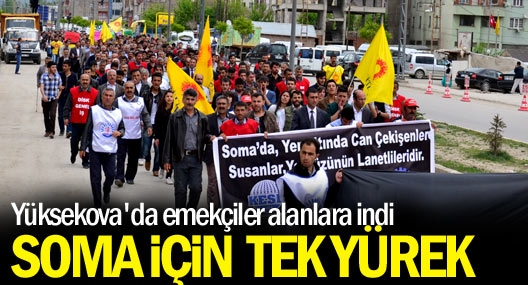 Yüksekova Soma için tek yürek oldu