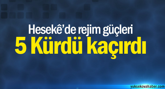 Rejim güçleri 5 Kürdü kaçırdı