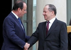 Barzani Paris’te Fransız Cumhurbaşkanı ile görüştü
