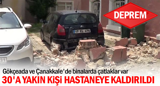 Gökçeada ve Çanakkale'de binalarda çatlaklar var