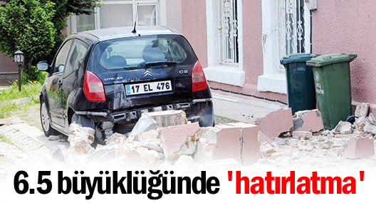 6.5 büyüklüğünde 'hatırlatma'
