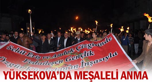 HPG'li Özek ile Yılmaz için meşaleli yürüyüş