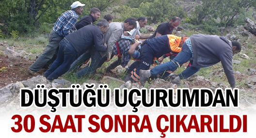 Düştüğü Uçurumdan 30 Saat Sonra Çıkarıldı