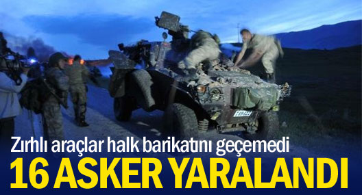 Varto'da asker halk barikatını geçemedi