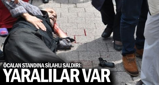 İstanbul'da Öcalan standına silahlı saldırı