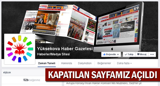 Yüksekova Haber'in kapatılan Facebook sayfası tekrar açıldı