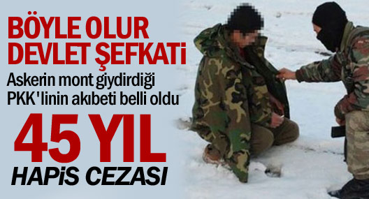 PKK'liye önce 'mont şefkati' ardından 45 yıl hapis cezası!