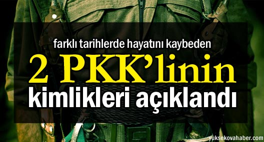 Yaşamını yitiren iki PKK'linin kimlikleri açıklandı