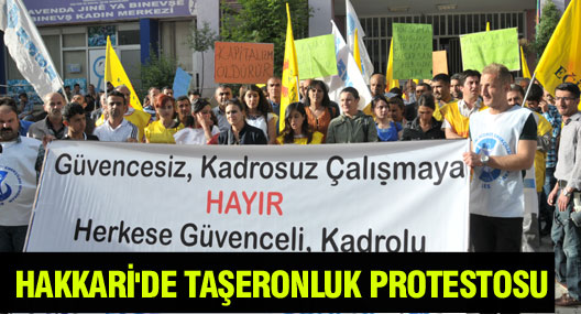 Emekçilerden taşeronluk protestosu