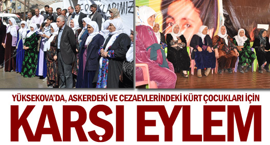 Askerdeki ve cezaevlerindeki Kürt çocukları için 'karşı eylem'