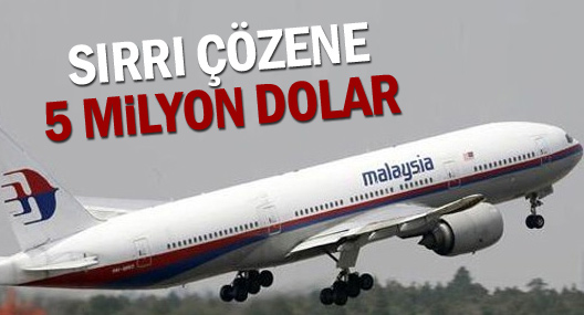 Kayıp uçağın gizemini çözene 5 milyon dolar