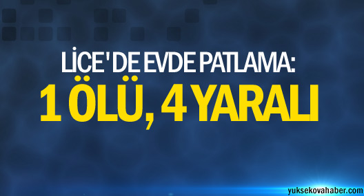 Lice'de Evde Patlama: 1 Ölü, 4 Yaralı