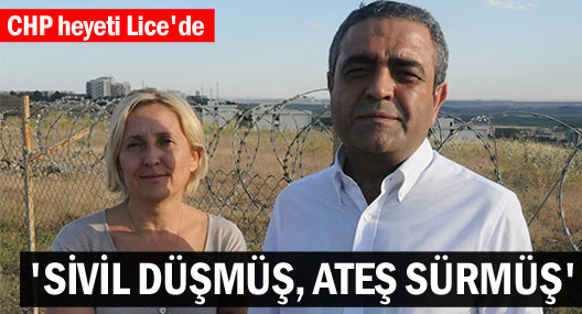 CHP heyeti Lice'de: Sivil düşmüş, ateş sürmüş