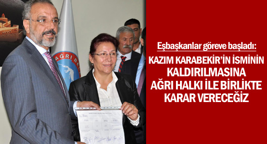 Ağrı'da eş başkanlar göreve başladı