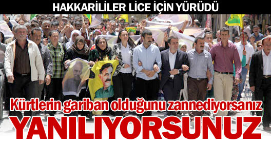 Hakkari'de Lice yürüyüşü düzenlendi