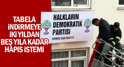 Hdp Tabelasını İndirmeye İki Yıldan Beş Yıla Kadar Hapis İstemi