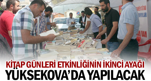 Kitap günleri etkinli yarın Yüksekova'da başlıyor