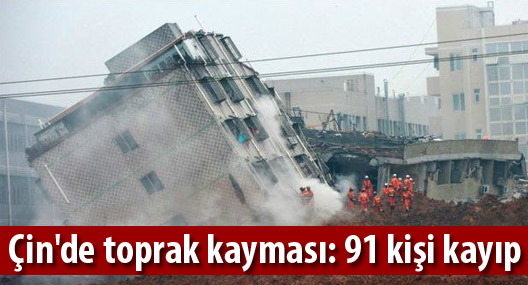 Çin'de toprak kayması: 91 kişi kayıp