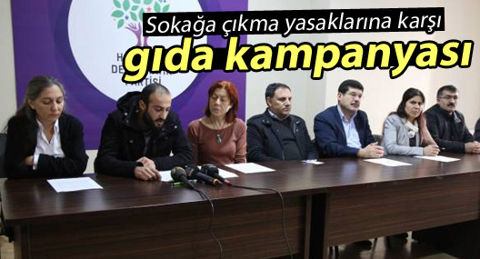 Sokağa çıkma yasaklarına karşı gıda kampanyası