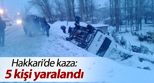 Hakkari'de kaza: 5 yaralı