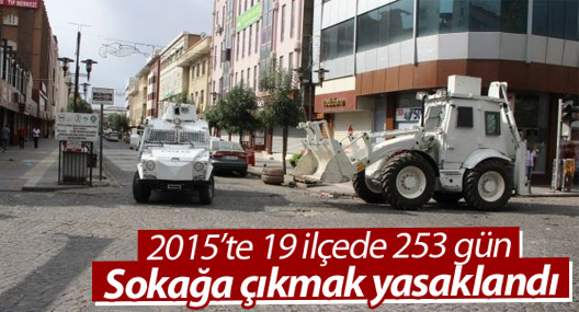 2015’te 19 İlçede 253 Gün Sokağa Çıkmak Yasaklandı
