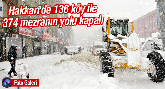 Hakkari'de 136 köy ile 374 mezranın yolu kapalı