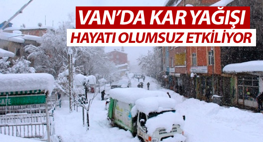 Van'da kar yağışı hayatı olumsuz etkiliyor