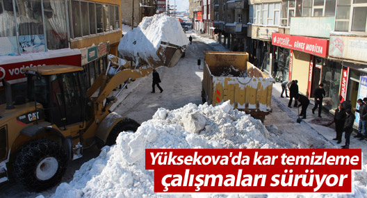 Yüksekova'da hummalı kar temizleme çalışması