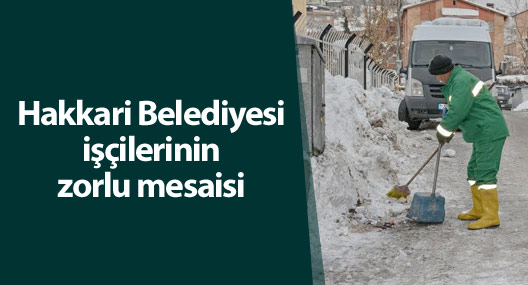 Hakkari Belediyesi işçilerinin zorlu mesaisi