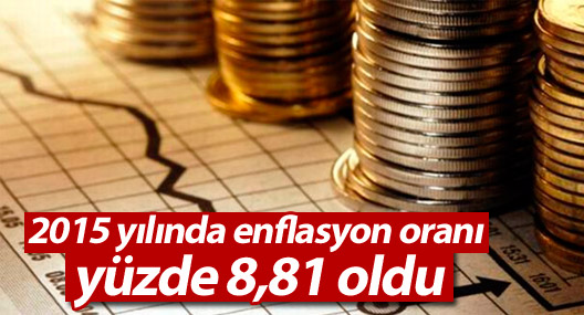 2015 yılında enflasyon oranı yüzde 8,81 oldu