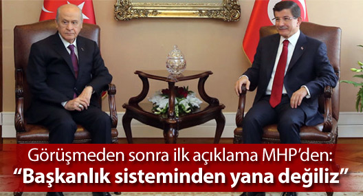 Davutoğlu-Bahçeli görüşmesi sona erdi, ilk açıklama MHP'den