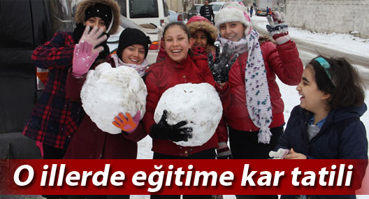 O illerde eğitime kar tatili