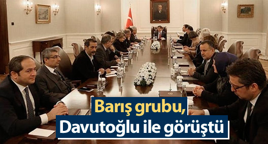 Barış grubu, Başbakan Davutoğlu ile görüştü