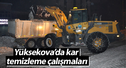 Yüksekova'da kar temizleme çalışmaları