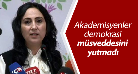 Yüksekdağ: Akademisyenler demokrasi müsveddesini yutmadı