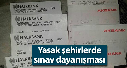 Yasak şehirlerde sınav dayanışması