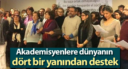 Akademisyenlere dünyanın dört bir yanından destek