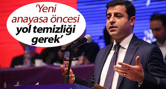 Demirtaş: Yeni anayasa öncesi yol temizliği gerek