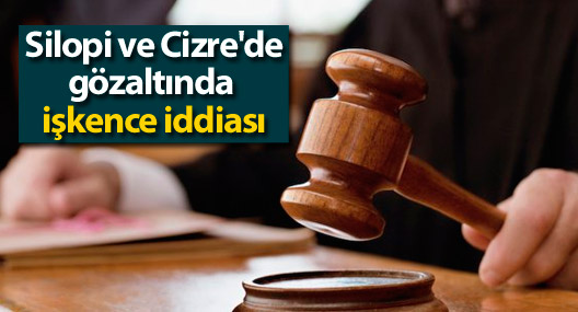 Silopi ve Cizre'de gözaltında işkence iddiası