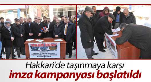 Hakkari'de imza kampanyası başlatıldı