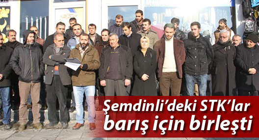 Şemdinli’deki STK’lar barış için birleşti