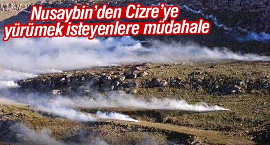 Nusaybin’den Cizre’ye yürümek isteyenlere müdahale