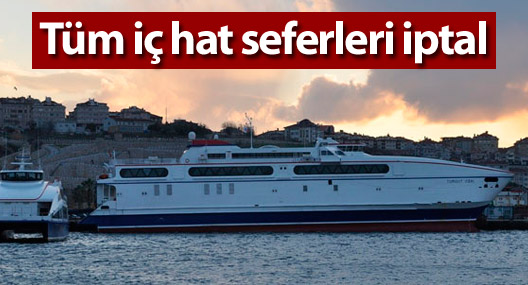 İDO tüm iç hat seferlerini iptal etti