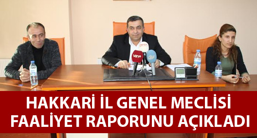 Hakkari İl Genel Meclisi, faaliyet raporunu açıkladı