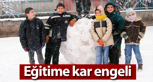 Bölgede eğitime kar engeli