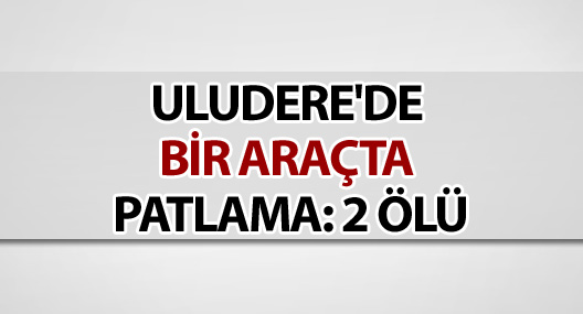 Uludere'de bir araçta patlama: 2 ölü
