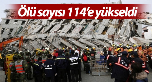 Tayvan depreminde ölü sayısı 114’e yükseldi