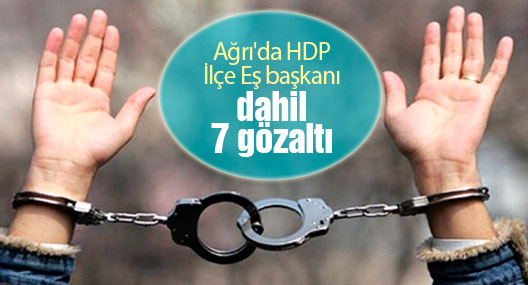 Ağrı'da HDP İlçe Eş Başkanı dahil 7 gözaltı