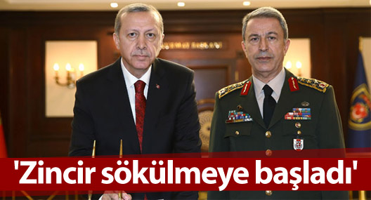 Erdoğan: 'Zincir sökülmeye başladı'